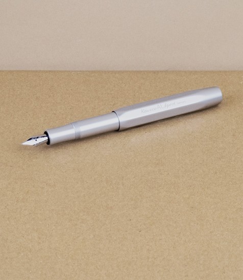 Kaweco AL Sport Fountain Pen, Silver Satin