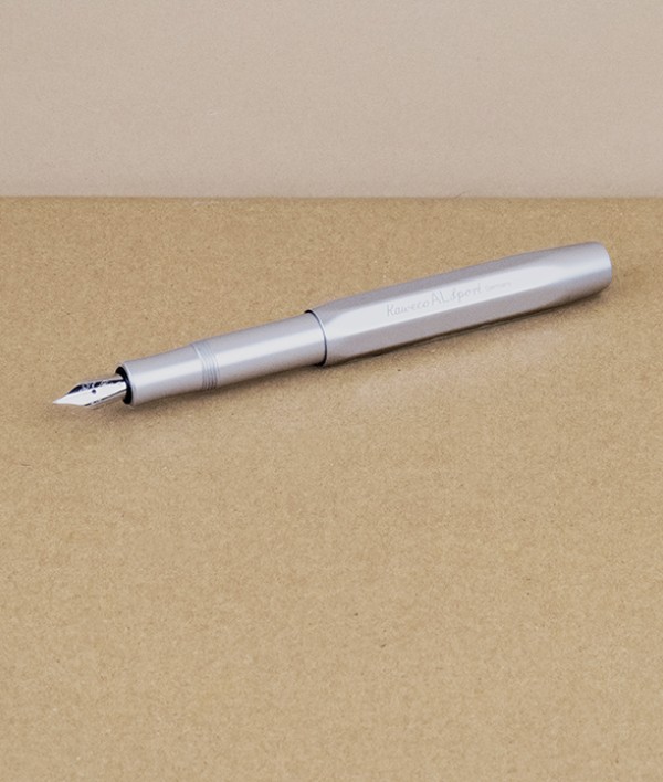 Kaweco AL Sport Fountain Pen, Silver Satin