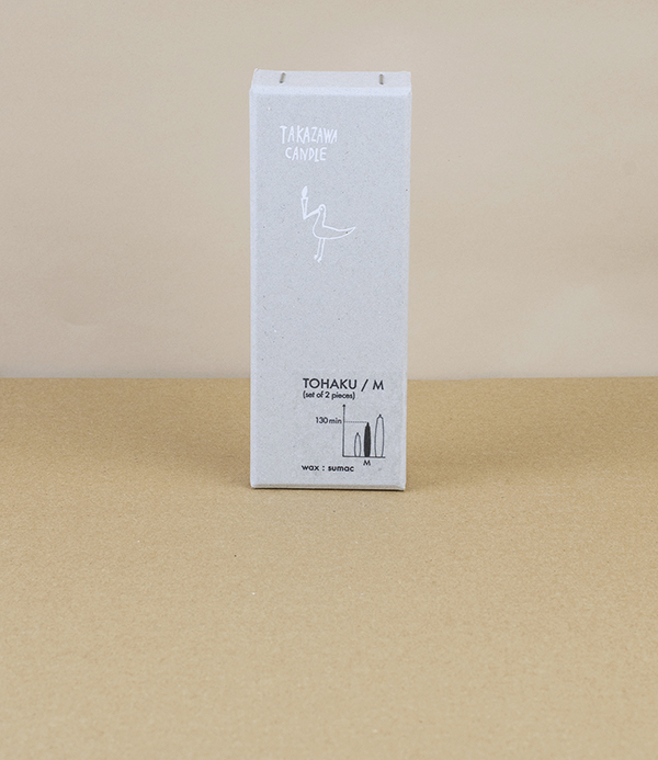 Tohaku Sumac Wax Candles, Medium, Set of 2