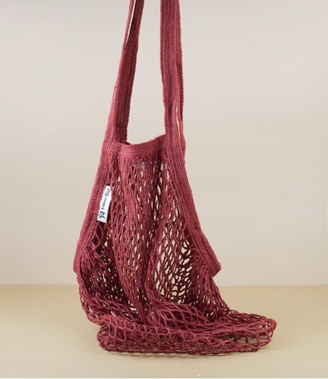 Organic Cotton Market Bag, Long Handled, Madder