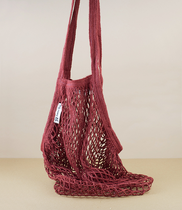 Organic Cotton Market Bag, Long Handled, Madder