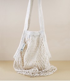 Organic Cotton Market Bag, Long Handled, Natural