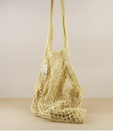 Organic Cotton Market Bag, Long Handled, Ochre