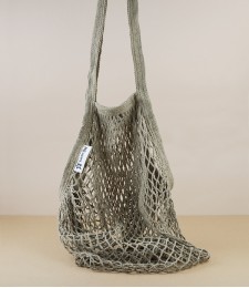 Organic Cotton Market Bag, Long Handled, Sage