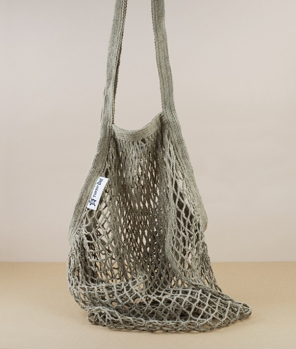 Organic Cotton Market Bag, Long Handled, Sage