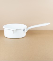 Austrian Enamel Saucepan, White