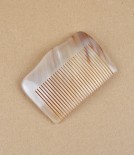 Hand Made Ox Horn Hair Grip, Fine Toothed