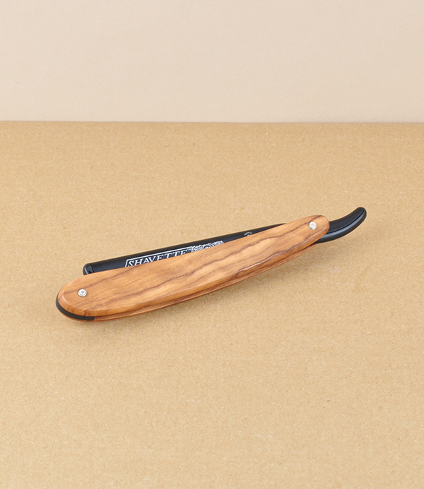 Dovo 'Shavette' razor, olive wood