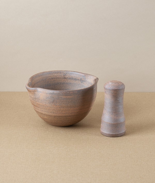 Hand-Thrown Grinding Bowl, Deep