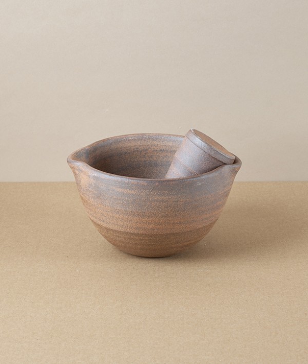 Hand-Thrown Grinding Bowl, Deep