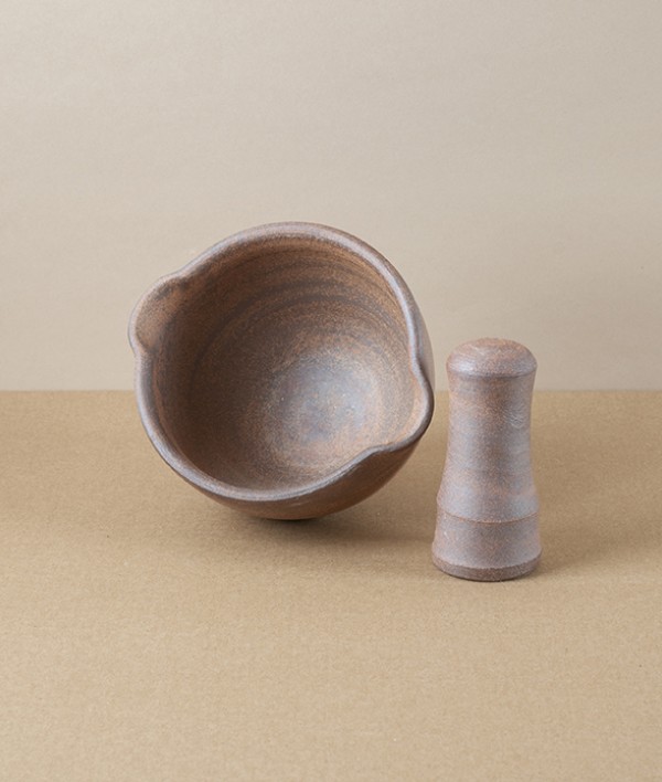 Hand-Thrown Grinding Bowl, Deep