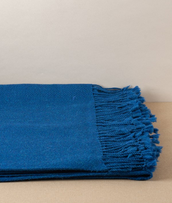 Espina de Pescado Alpaca Throw, Marine