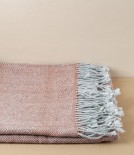 Espina de Pescado alpaca throw, Rust & Grey