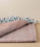 Espina de Pescado alpaca throw, Rust & Grey