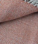Espina de Pescado alpaca throw, Rust & Grey