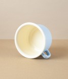 Austrian Enamel Kaffeeschale or Coffee Bowl, Light Blue