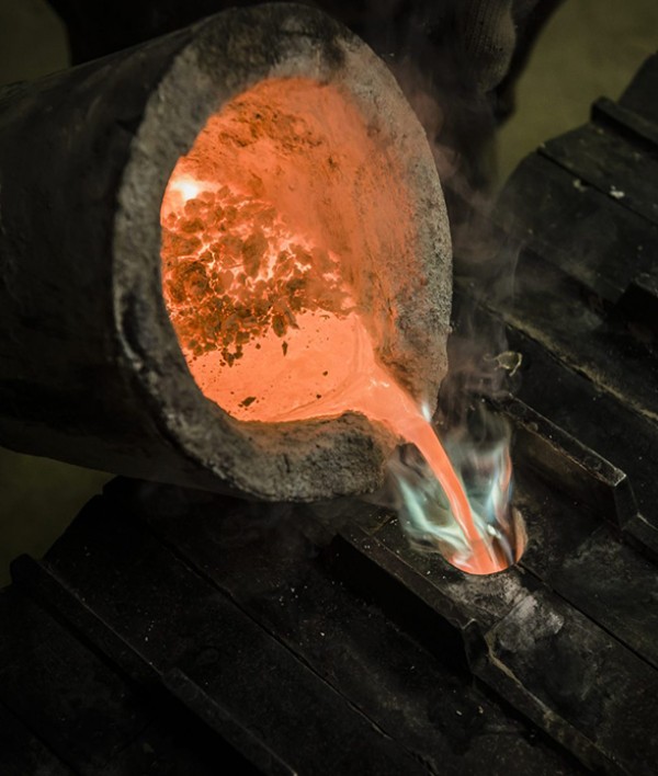 Sand Cast Brass 'I-Hada' Wall Clock