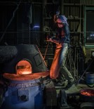 Sand Cast Brass 'I-Hada' Wall Clock