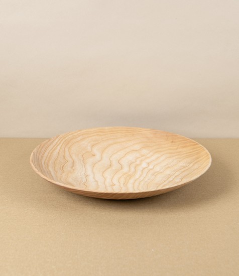 Hand-Turned Hardwood Dish, 10 inches