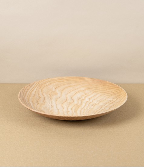 Hand-Turned Hardwood Dish, 10 inches