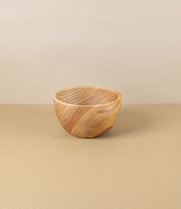 Hand-Turned Hardwood Bowl, 4.5 inches