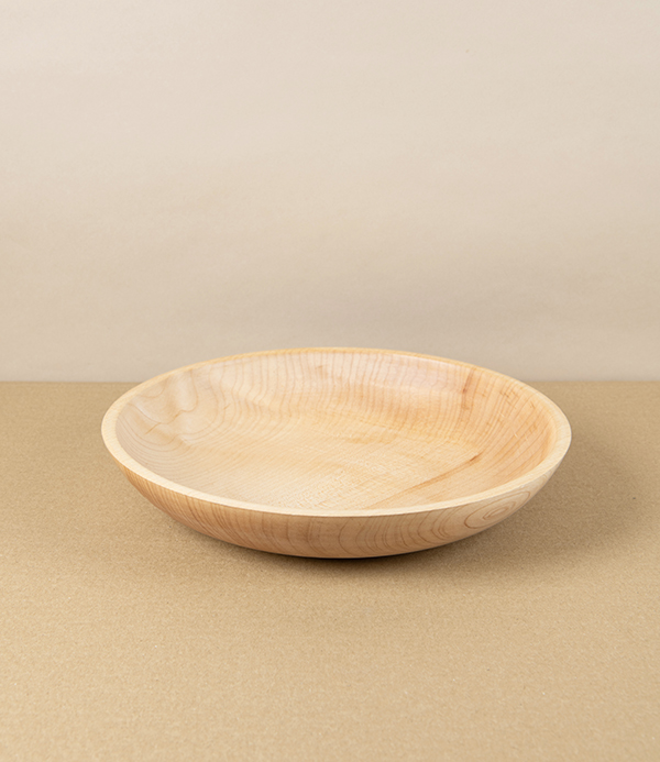 Hand-Turned Hardwood Pasta Dish, 9 inches