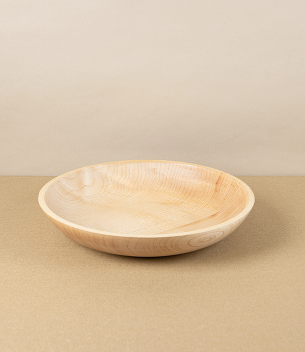 Hand-Turned Hardwood Pasta Dish, 9 inches