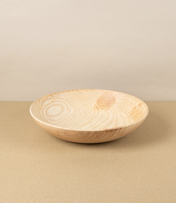 Hand-Turned Hardwood Pasta Dish, 9 inches
