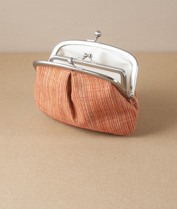 Aizu cotton coin purse, Japan, Earthy Red