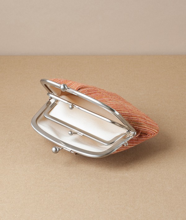 Aizu cotton coin purse, Japan, Earthy Red