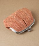 Aizu cotton coin purse, Japan, Earthy Red