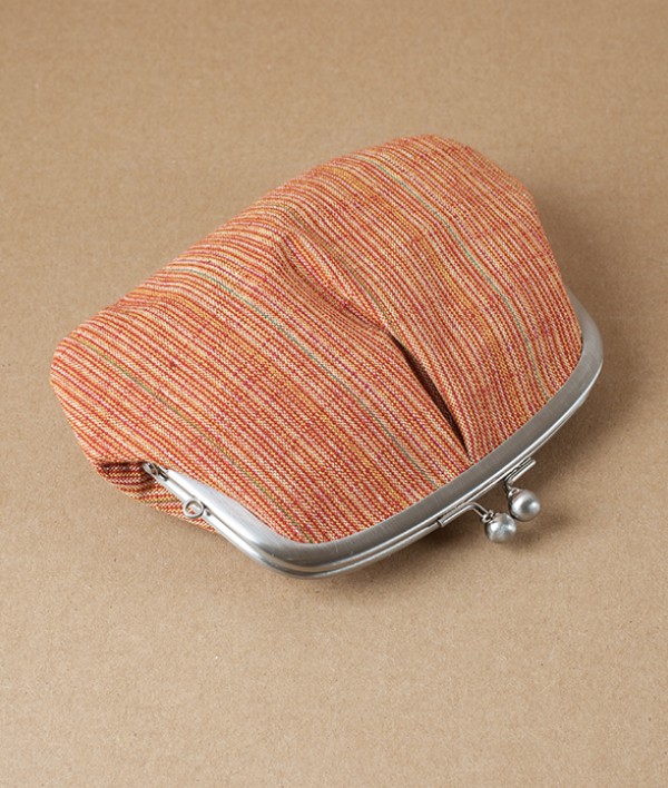 Aizu cotton coin purse, Japan, Earthy Red