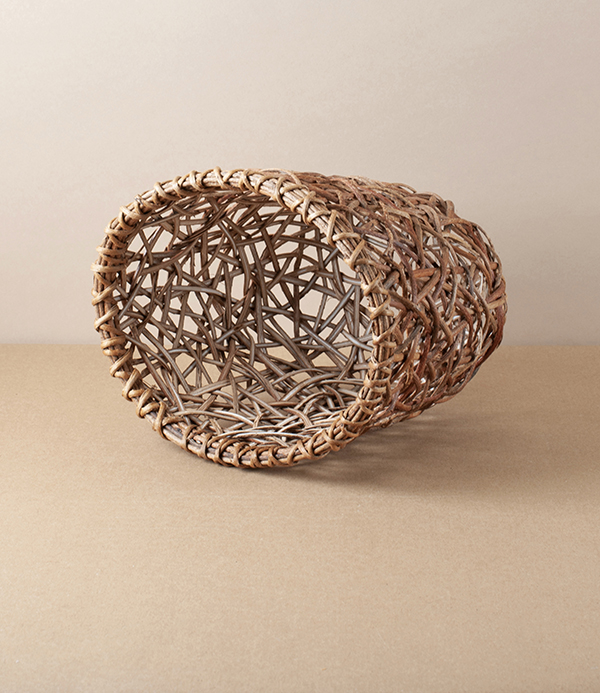 Japanese Akebia Vine Basket, Tall Oval