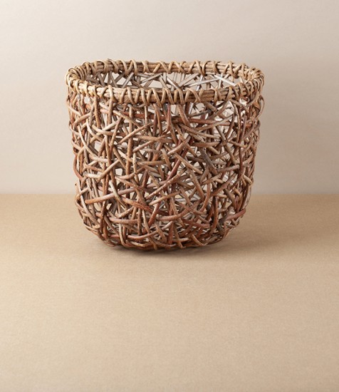 Japanese Akebia Vine Basket, Tall Oval