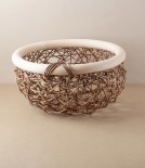 Japanese Akebia Vine & Rattan Basket, Round