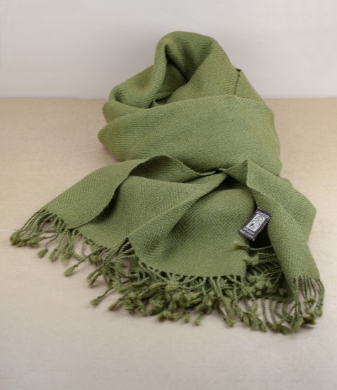 Espina de Pescado, 100% alpaca scarf, moss