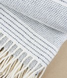 Irish Alpaca / Wool Throw, Natural Stripe