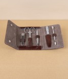 Alpen Five-Piece Manicure Set in Leather Pouch