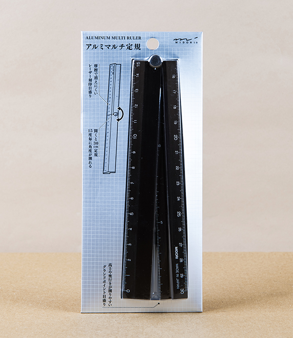 Aluminium Folding Desk Ruler, Black