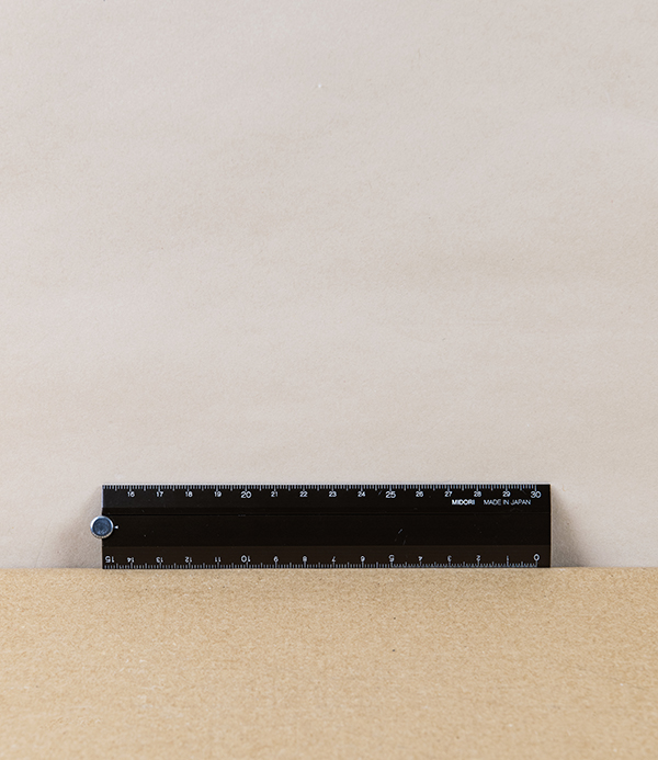 Aluminium Folding Desk Ruler, Black