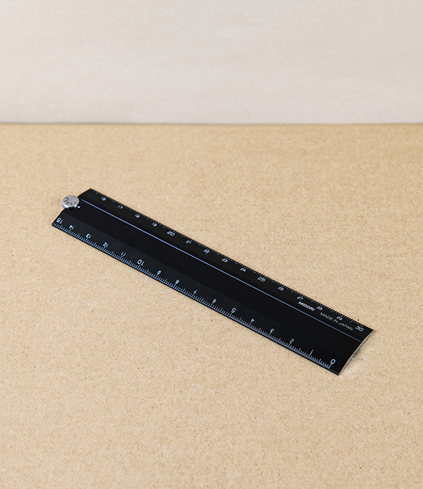 Aluminium Folding Desk Ruler, Black
