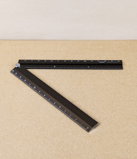 Aluminium Folding Desk Ruler, Dark Brown