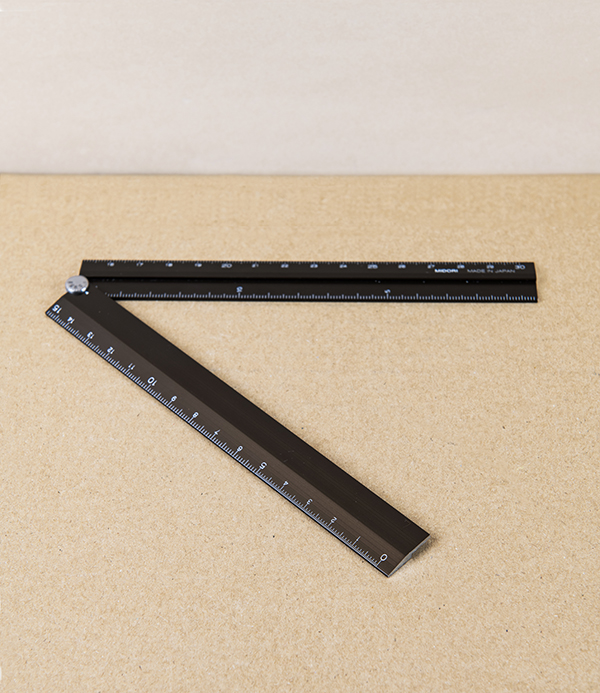 Aluminium Folding Desk Ruler, Dark Brown
