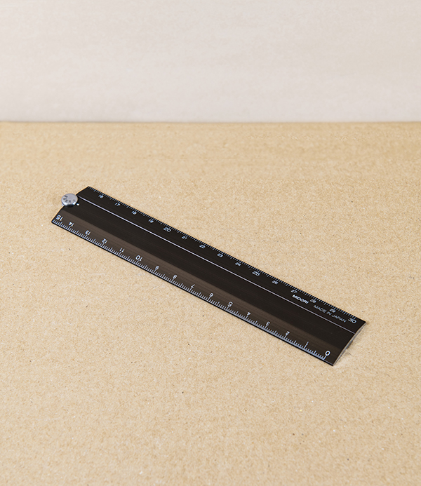 Aluminium Folding Desk Ruler, Dark Brown