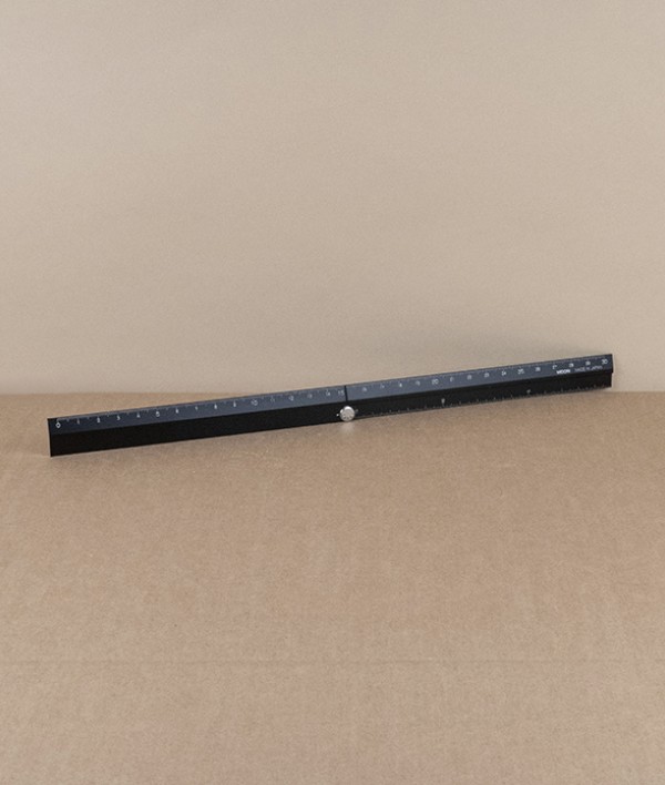 Aluminium folding desk ruler, Black