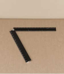 Aluminium folding desk ruler, Black