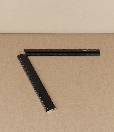 Aluminium folding desk ruler, Black
