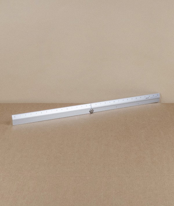Aluminium folding desk ruler, Silver