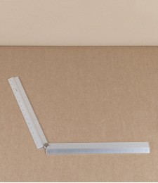Aluminium folding desk ruler, Silver