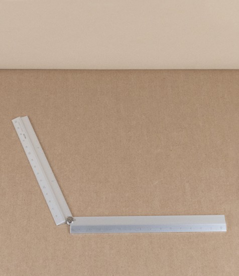 Aluminium folding desk ruler, Silver